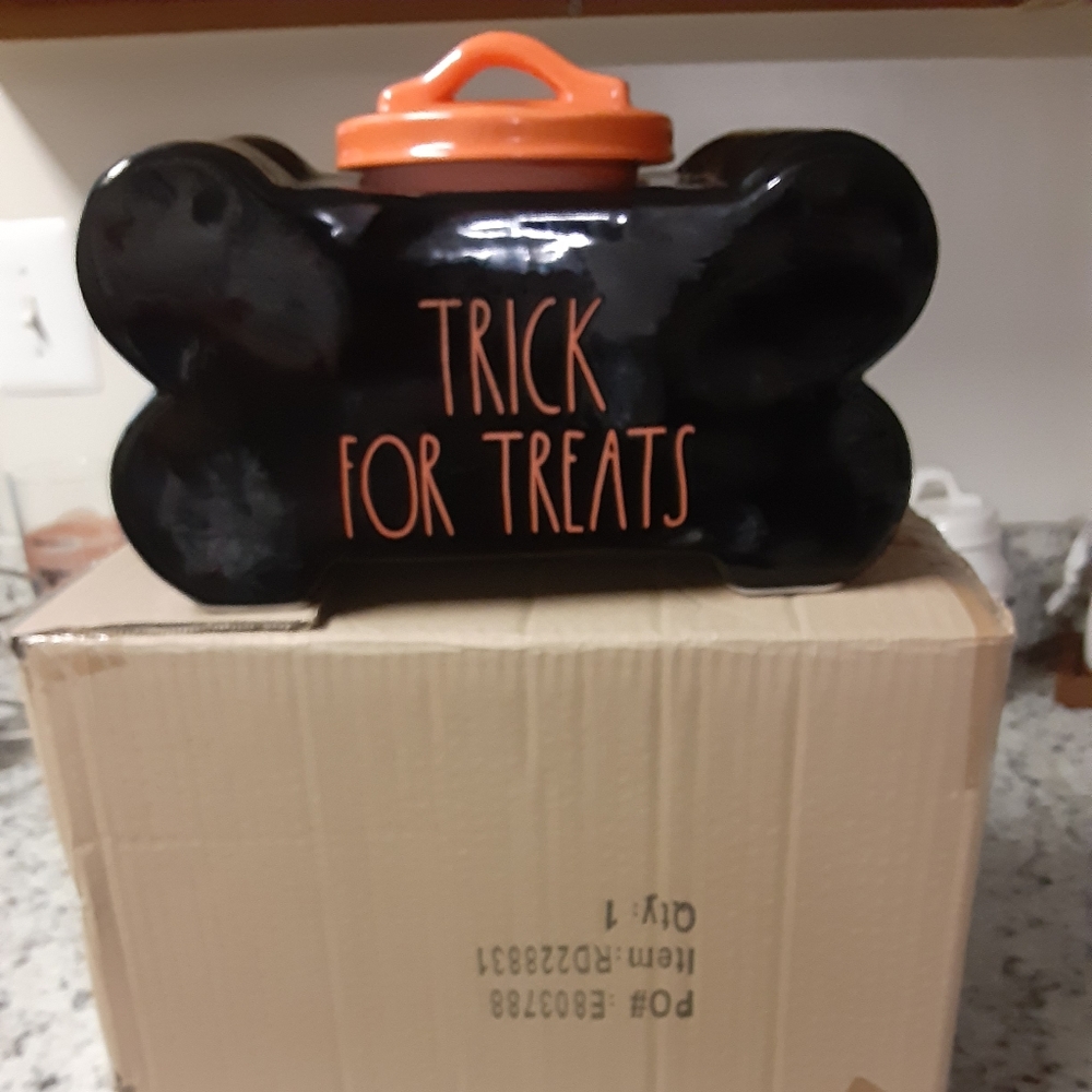 Rae Dunn Halloween Pet Treat Canister